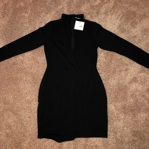 Missguided Choker Neck Wrap Bodycon Dress